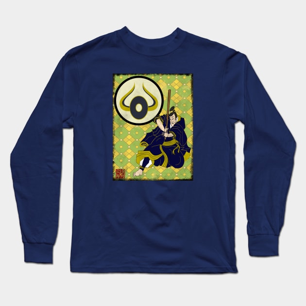 Baseball Samurai 005 Long Sleeve T-Shirt by BennySensei